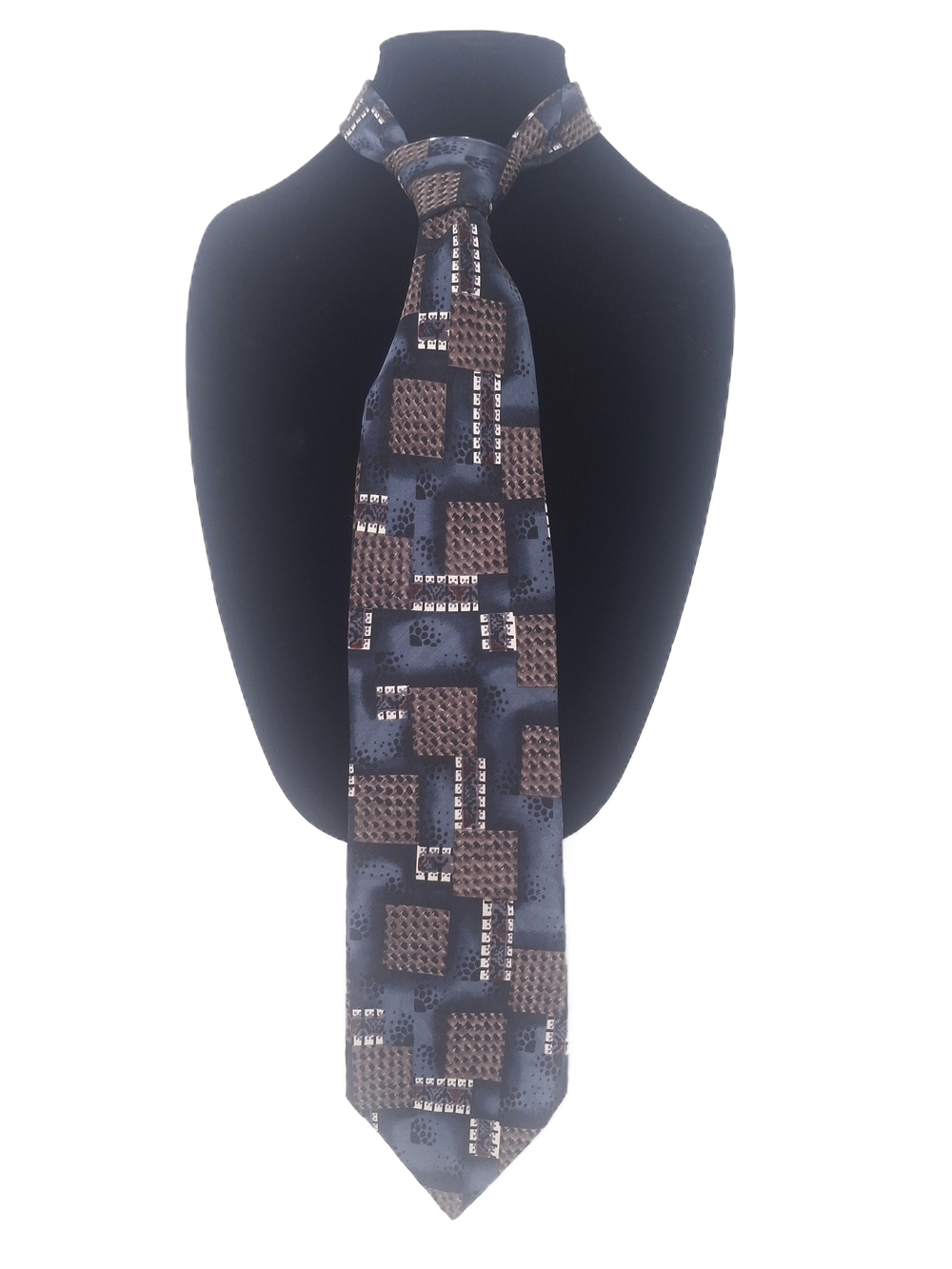 ✨Robert Stock Vintage Silk Geometric Playing Card Novelty Tie - Handmade✨